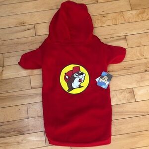 BUC-EE’S Red Dog Hoodie with Cartoon Patch
